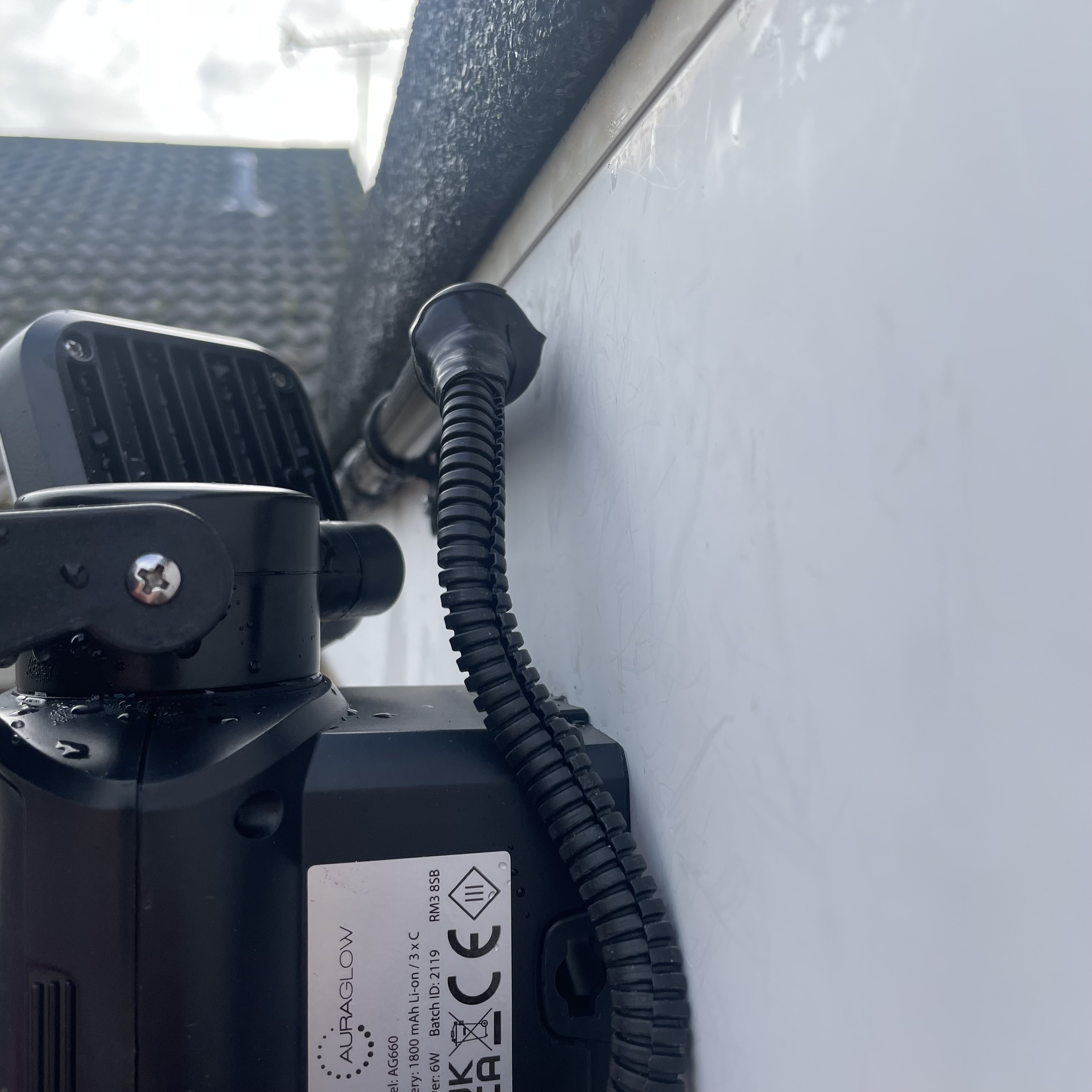 Close up of flexible trunking